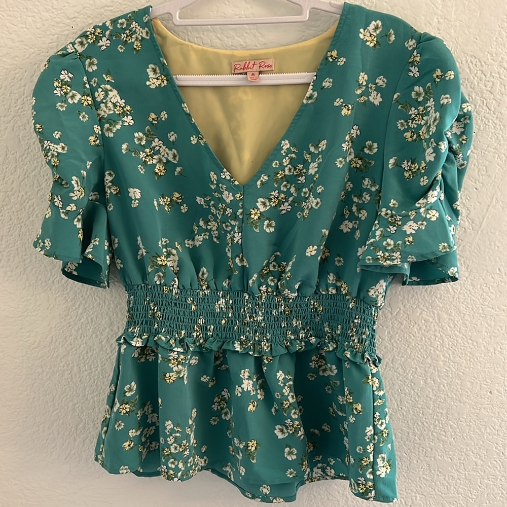 5 for $10 Rabbit rose blouse - Picture 6 of 6